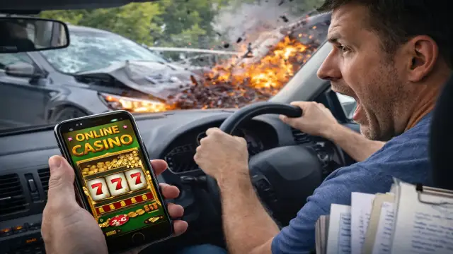 Il est condamné pour avoir provoqué un accident grave en jouant aux jeux d’argent en ligne au volant