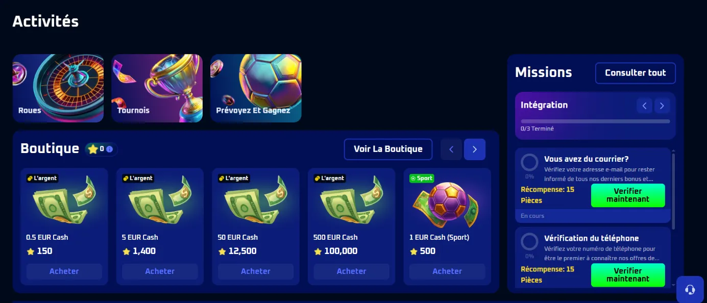 activités spinwinera