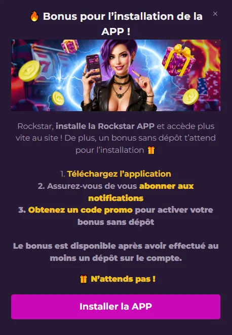 application mobile de rockstar casino