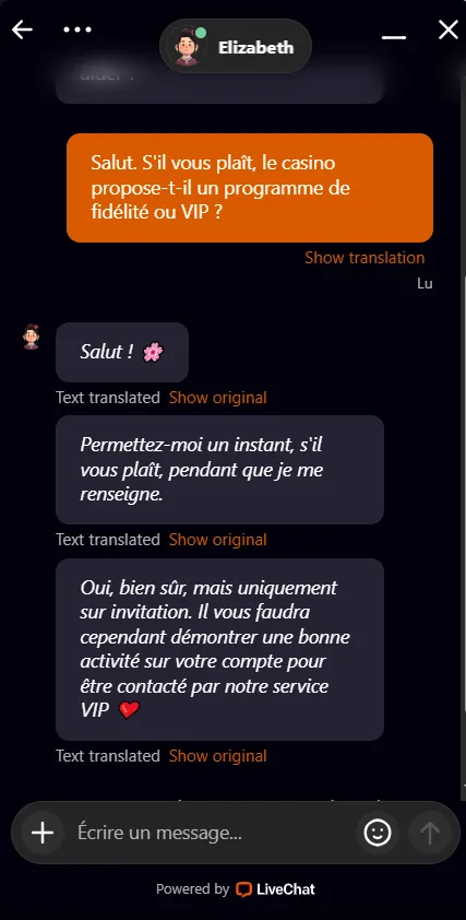 support chat aphrodite casino