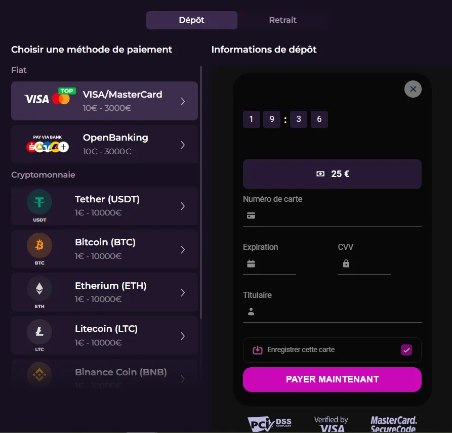 comment deposer des sous sur rockstar casino etape 1