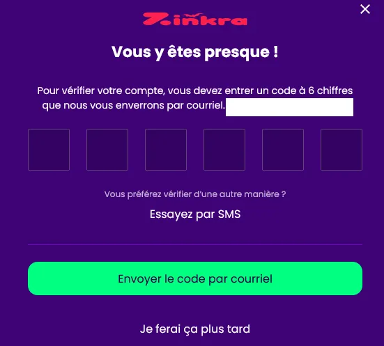 etape3 inscriptions zinkra casino