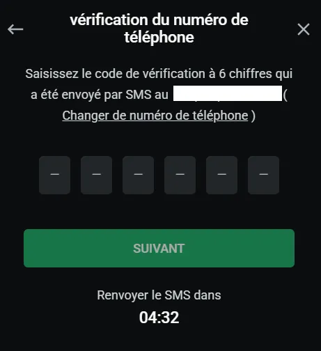 sms confirmation leon casino