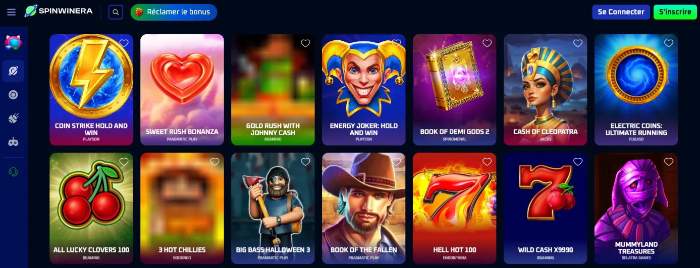 tout les jeux casinos spinwinera