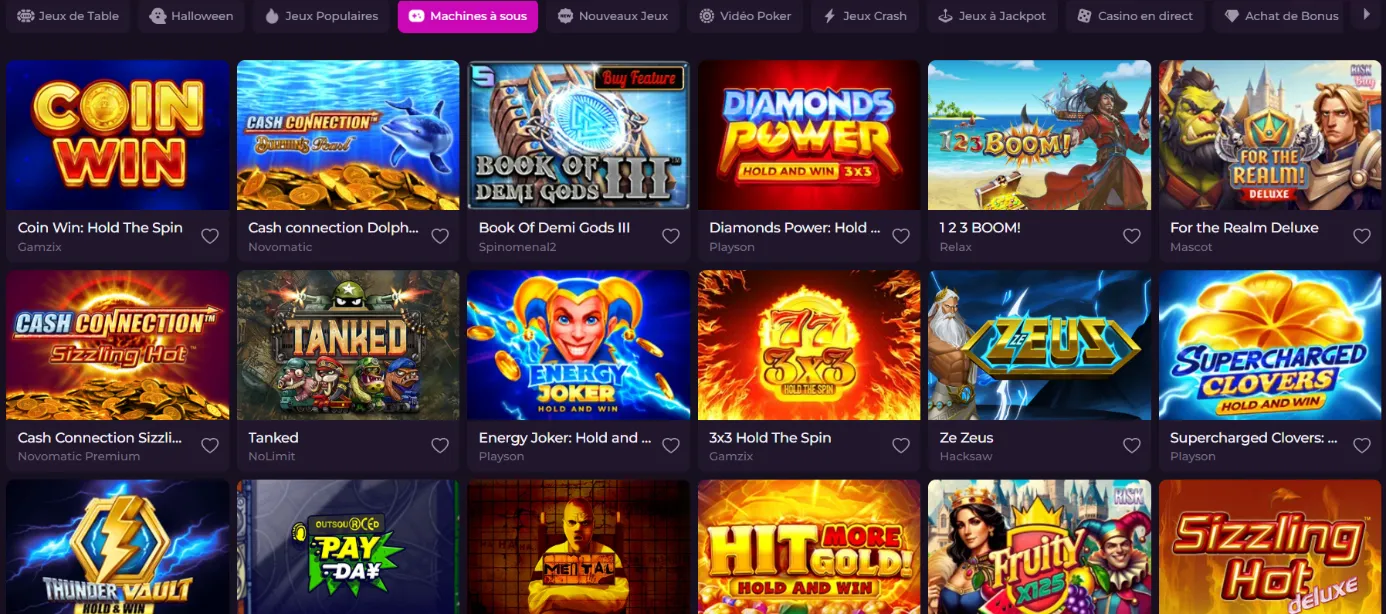 jeux disponibles sur rockstar casino