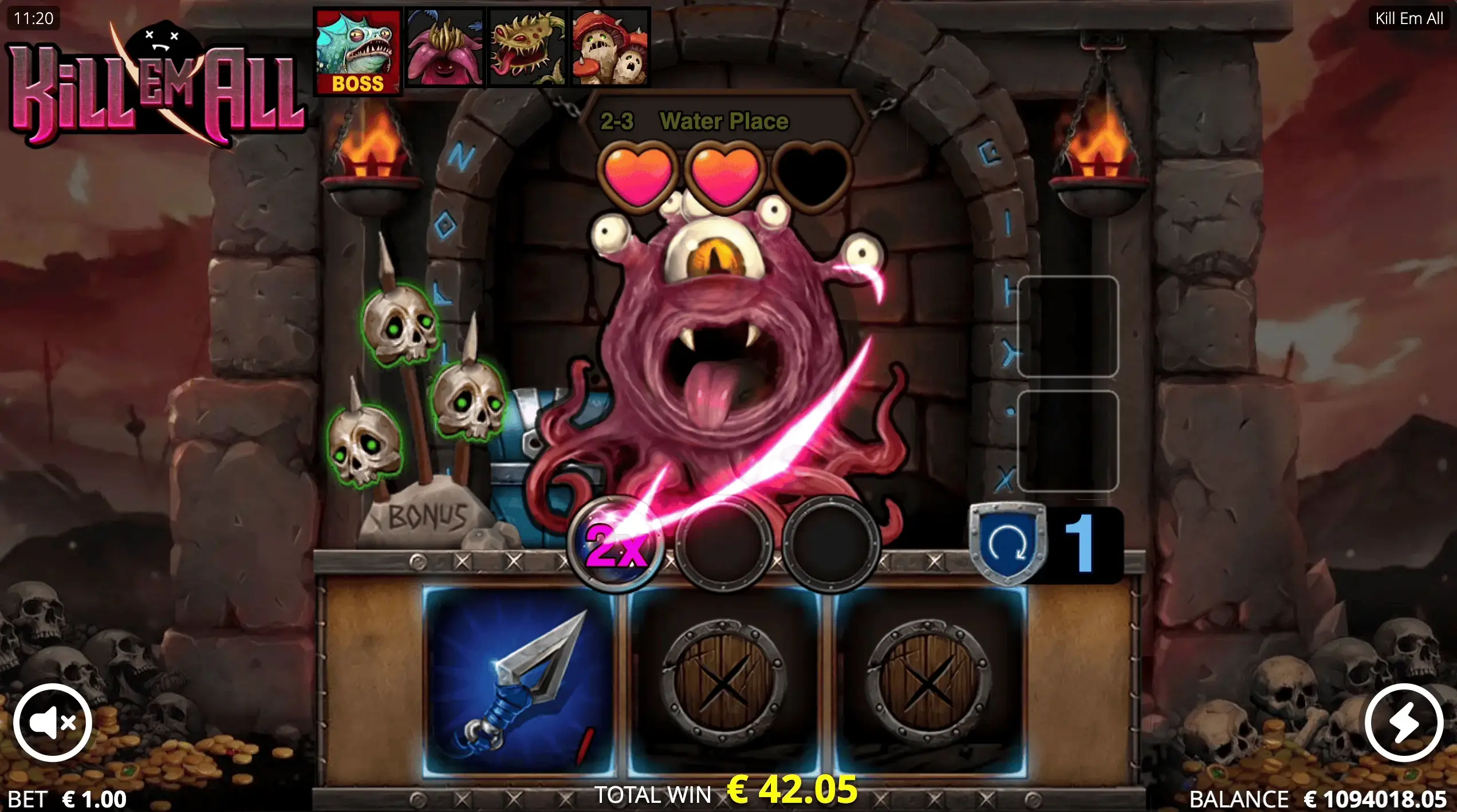 monster water place of game kill em all