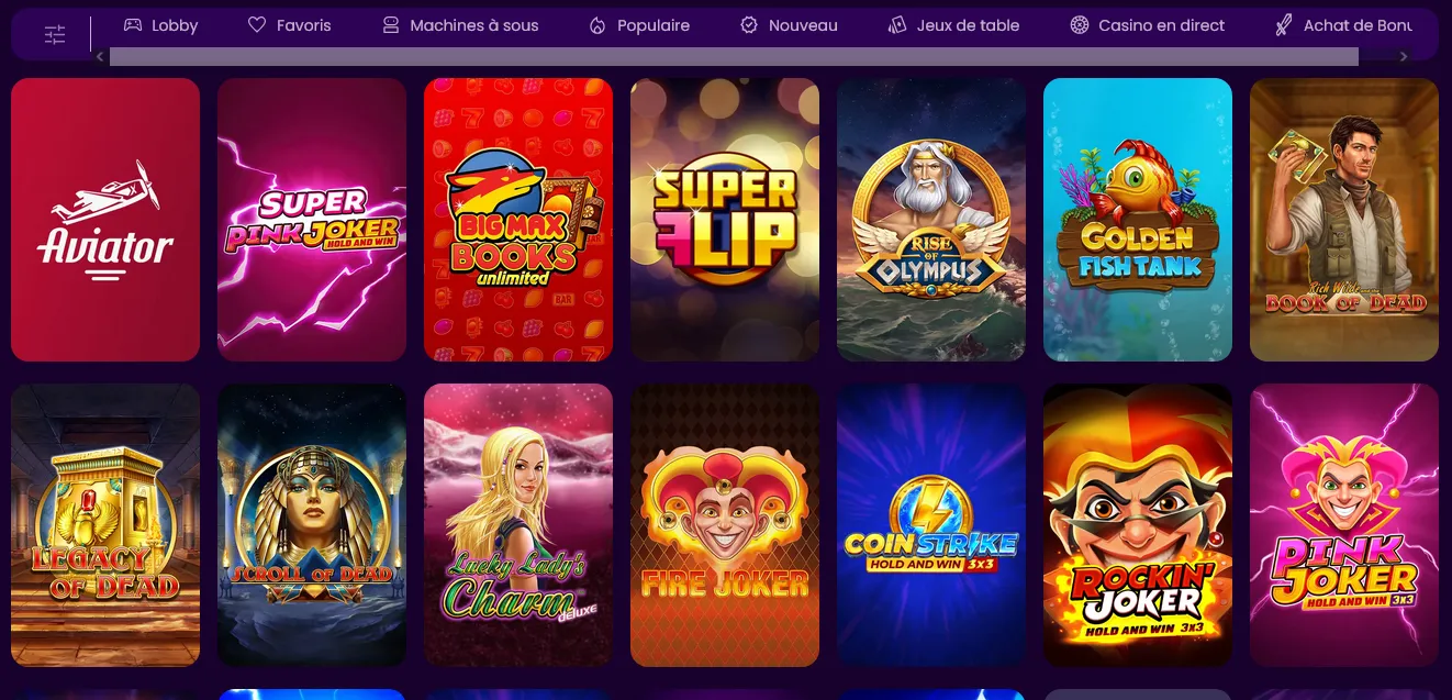 machines a sous zinkra casino