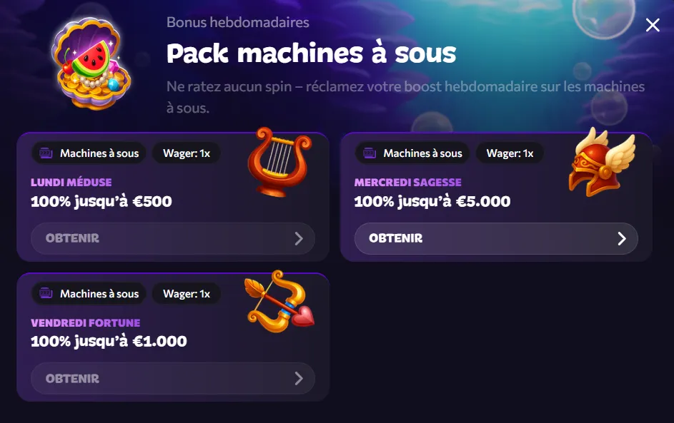 autres bonus de aphrodite casino